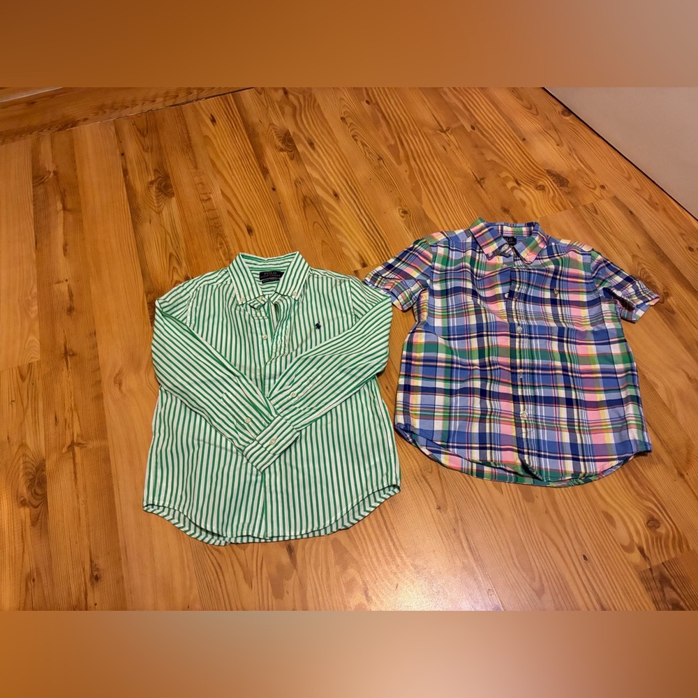 Polo Ralph Lauren boys lot two shirts Sz 7